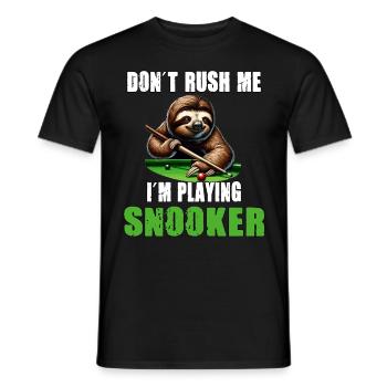 Lustiges Faultier Snooker Ich hetze mich nicht - Männer T-Shirt - Schwarz - Vorne - AI Model Male 178 light (178cm)