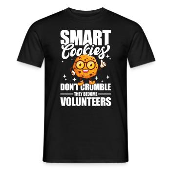 Smart Cookies Don't Crumble Volunteers - Männer T-Shirt - Schwarz - Vorne - AI Model Male 178 light (178cm)