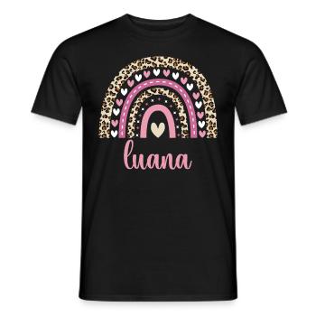 Luana Regenbogen Name Geburtstag Luana - Männer T-Shirt - Schwarz - Vorne - AI Model Male 178 light (178cm)