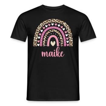 Maike Regenbogen Name Geburtstag Maike - Männer T-Shirt - Schwarz - Vorne - AI Model Male 178 light (178cm)