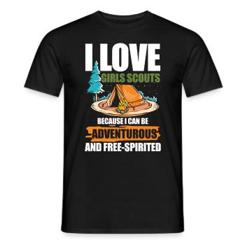 I Love Girls Scouts Adventurous Free-Spirited - Männer T-Shirt - Schwarz - Vorne - AI Model Male 178 light (178cm)