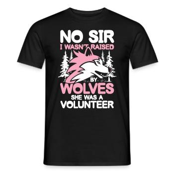 By Wolves She Was A Volunteer - Männer T-Shirt - Schwarz - Vorne - AI Model Male 178 light (178cm)