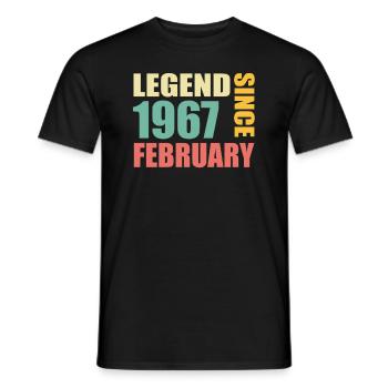 57. Geburtstag FEBRUAR Jahrgang 1967 Geschenkidee - Männer T-Shirt - Schwarz - Vorne - AI Model Male 178 light (178cm)