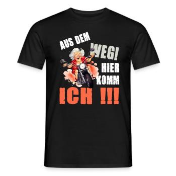 Aus dem Weg Hier Komm Ich Oma - Männer T-Shirt - Schwarz - Vorne - AI Model Male 178 light (178cm)