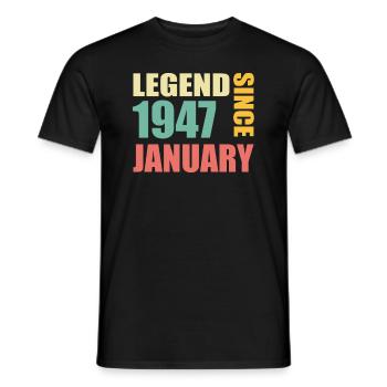 51. Geburtstag Dezember Jahrgang 1972 Vintage - Männer T-Shirt - Schwarz - Vorne - AI Model Male 178 light (178cm)