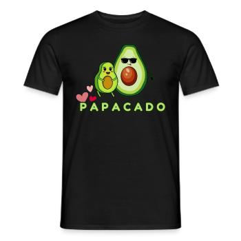 Lustiger Spruch Papacado Avocado - Männer T-Shirt - Schwarz - Vorne - AI Model Male 178 light (178cm)