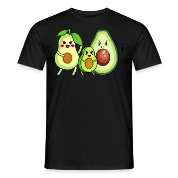 Avocado Familie im Urlaub - Männer T-Shirt - Schwarz - Vorne - AI Model Male 178 light (178cm)