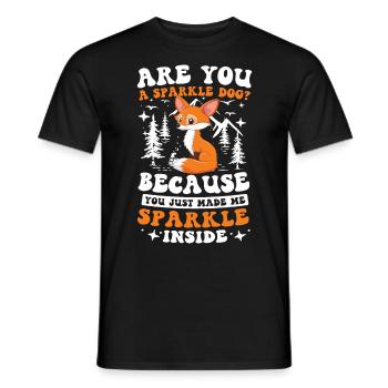 Are you a Sparkle Dog für einen Fuchs Fan - Männer T-Shirt - Schwarz - Vorne - AI Model Male 178 light (178cm)