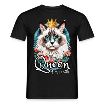 Ragdoll is the queen of my home - Men's T-Shirt - black - Front - AI Model Male 178 light (178cm)