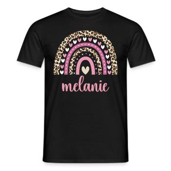 Melanie Regenbogen Name Geburtstag Melanie - Männer T-Shirt - Schwarz - Vorne - AI Model Male 178 light (178cm)