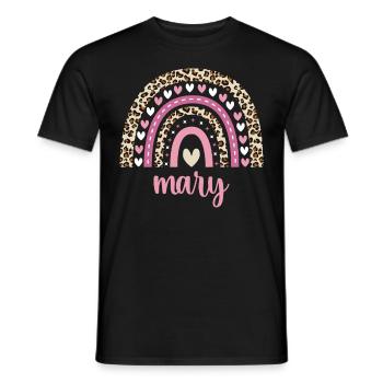 Mary Regenbogen Name Geburtstag Mary - Männer T-Shirt - Schwarz - Vorne - AI Model Male 178 light (178cm)