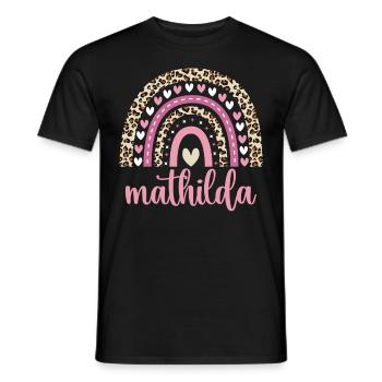 Mathilda Regenbogen Name Geburtstag Mathilda - Männer T-Shirt - Schwarz - Vorne - AI Model Male 178 light (178cm)