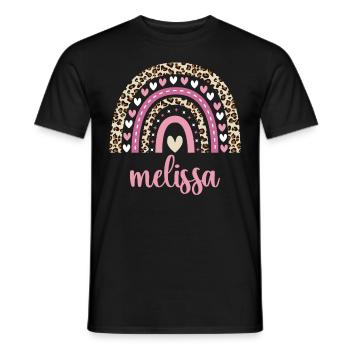 Melissa Regenbogen Name Geburtstag Melissa - Männer T-Shirt - Schwarz - Vorne - AI Model Male 178 light (178cm)