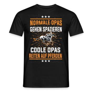 Equestrian Grandpa - Men's T-Shirt - black - Front - AI Model Male 178 light (178cm)