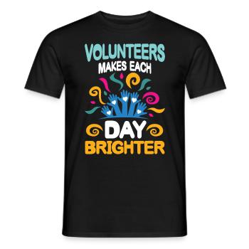 Volunteers Makes Each Day Brighter - Männer T-Shirt - Schwarz - Vorne - AI Model Male 178 light (178cm)