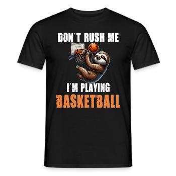 Faultier Basketball Ich hetze nicht ich spiele - Männer T-Shirt - Schwarz - Vorne - AI Model Male 178 light (178cm)