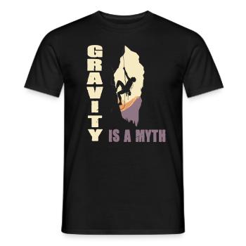 Gravity is a Myth - Männer T-Shirt - Schwarz - Vorne - AI Model Male 178 light (178cm)