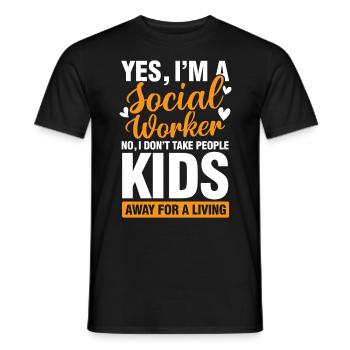 I'm A Social Worker für einen Sozialarbeiter - Männer T-Shirt - Schwarz - Vorne - AI Model Male 178 light (178cm)