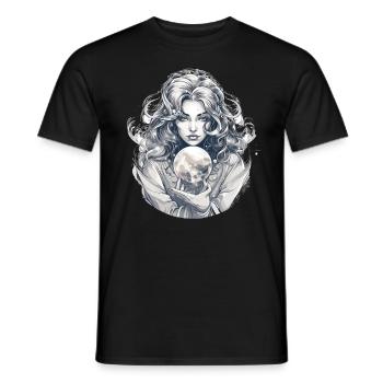 Mystikerin Wahrsagerin Magische Kristallkugel - Männer T-Shirt - Schwarz - Vorne - AI Model Male 178 light (178cm)