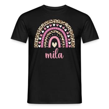 Mila Regenbogen Name Geburtstag Mila - Männer T-Shirt - Schwarz - Vorne - AI Model Male 178 light (178cm)