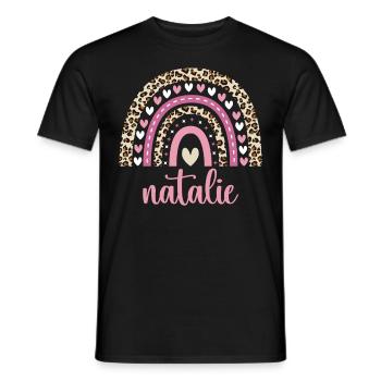 Natalie Regenbogen Name Geburtstag Natalie - Männer T-Shirt - Schwarz - Vorne - AI Model Male 178 light (178cm)