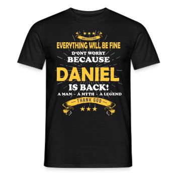 Everything's going to be alright, because Daniel Is there Outfit - Men's T-Shirt - black - Front - AI Model Male 178 light (178cm)