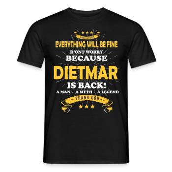 Alles wird gut denn Dietmar Ist da Outfit - Männer T-Shirt - Schwarz - Vorne - AI Model Male 178 light (178cm)