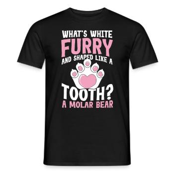 Furry and Shaped Like A Tooth A Molar Bear - Männer T-Shirt - Schwarz - Vorne - AI Model Male 178 light (178cm)