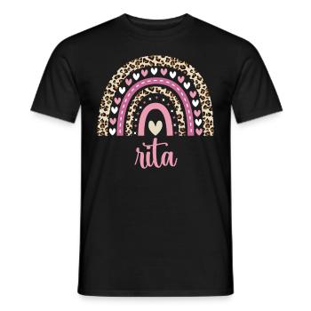 Rita Regenbogen Name Geburtstag Rita - Männer T-Shirt - Schwarz - Vorne - AI Model Male 178 light (178cm)