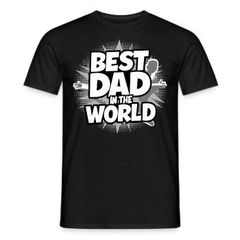 Bester Papa für immer zum Vatertag od. Geburtstag - Männer T-Shirt - Schwarz - Vorne - AI Model Male 178 light (178cm)