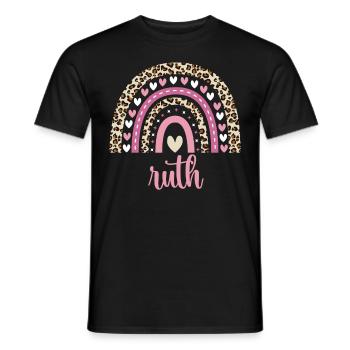 Ruth Regenbogen Name Geburtstag Ruth - Männer T-Shirt - Schwarz - Vorne - AI Model Male 178 light (178cm)