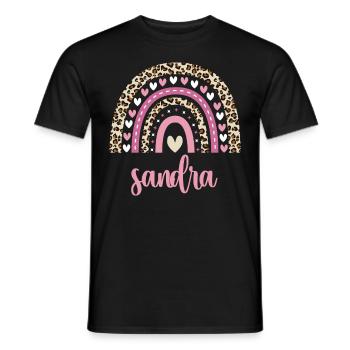Sandra Regenbogen Name Geburtstag Sandra - Männer T-Shirt - Schwarz - Vorne - AI Model Male 178 light (178cm)