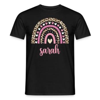 Sarah Regenbogen Name Geburtstag Sarah - Männer T-Shirt - Schwarz - Vorne - AI Model Male 178 light (178cm)