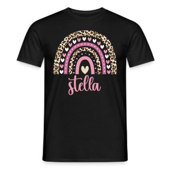 Stella Regenbogen Name Geburtstag Stella - Männer T-Shirt - Schwarz - Vorne - AI Model Male 178 light (178cm)