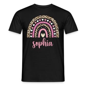 Sophia Regenbogen Name Geburtstag Sophia - Männer T-Shirt - Schwarz - Vorne - AI Model Male 178 light (178cm)