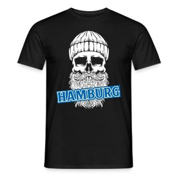 Hambourg Ville hanséatique Allemagne du Nord Bas-allemand - T-shirt homme - noir - Devant - AI Model Male 178 light (178cm)