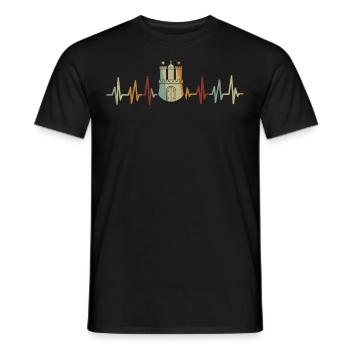 Hambourg Ville hanséatique Allemagne du Nord Bas-allemand - T-shirt homme - noir - Devant - AI Model Male 178 light (178cm)