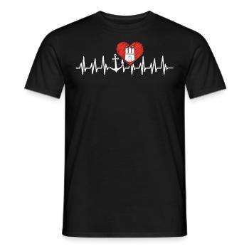 Hambourg Ville hanséatique Allemagne du Nord Bas-allemand - T-shirt homme - noir - Devant - AI Model Male 178 light (178cm)