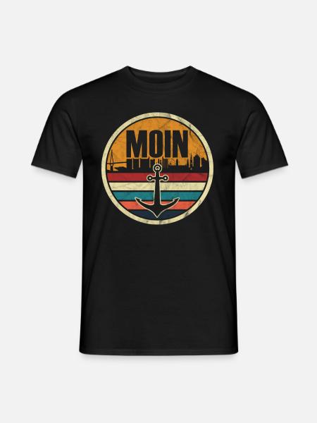 Hamburg Hansestadt Norddeutsch Plattdeutsch - Männer T-Shirt - Schwarz