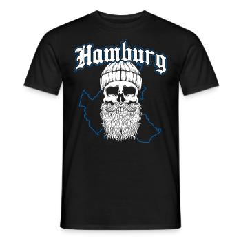 Hamburg Tshirt Geschenk Moin Hamburch Fußball - Männer T-Shirt - Schwarz - Vorne - AI Model Male 178 light (178cm)