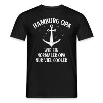 Hamburg Tshirt Gift Moin Hamburch Football - Men's T-Shirt - black - Front - AI Model Male 178 light (178cm)