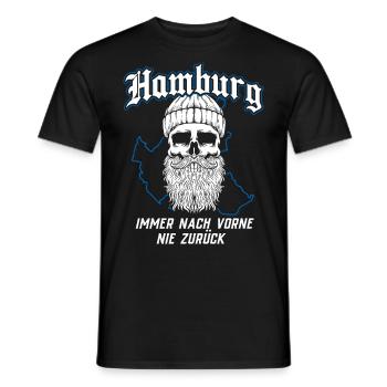 Hamburg Tshirt Geschenk Moin Hamburch Fußball - Männer T-Shirt - Schwarz - Vorne - AI Model Male 178 light (178cm)