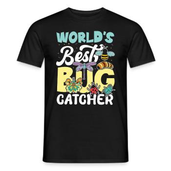 World's Best Bug Catcher - Männer T-Shirt - Schwarz - Vorne - AI Model Male 178 light (178cm)