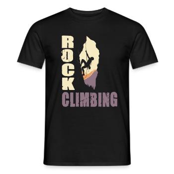 Rock Climbing - Männer T-Shirt - Schwarz - Vorne - AI Model Male 178 light (178cm)