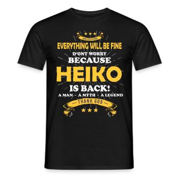 Tout ira bien Heiko est de retour - T-shirt homme - noir - Devant - AI Model Male 178 light (178cm)