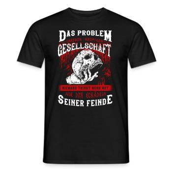T-shirt Viking Valhalla Valhalla Dieu Odin - T-shirt homme - noir - Devant - AI Model Male 178 light (178cm)