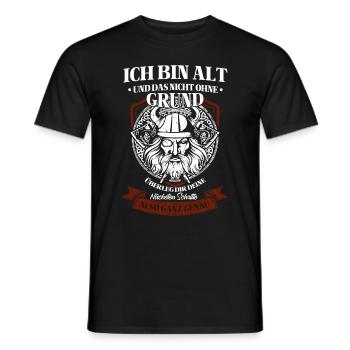 T-shirt Viking Valhalla Valhalla Dieu Odin - T-shirt homme - noir - Devant - AI Model Male 178 light (178cm)