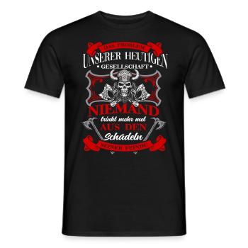 Wikinger Tshirt Viking Valhalla Walhalla Gott Odin - Männer T-Shirt - Schwarz - Vorne - AI Model Male 178 light (178cm)