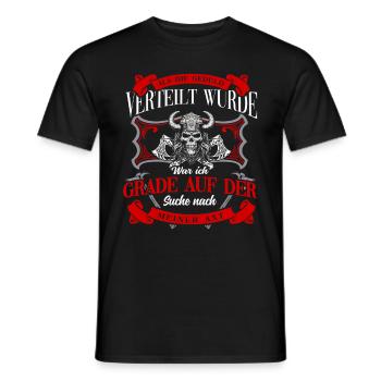 Viking Tshirt Viking Valhalla Valhalla God Odin - Men's T-Shirt - black - Front - AI Model Male 178 light (178cm)