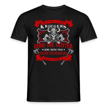 T-shirt Viking Valhalla Valhalla Dieu Odin - T-shirt homme - noir - Devant - AI Model Male 178 light (178cm)